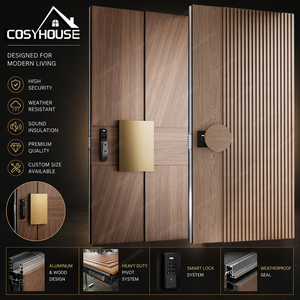 <span class=keywords><strong>Porte</strong></span> extérieure moderne en bois massif, <span class=keywords><strong>porte</strong></span> pivotante en bois massif pour l'<span class=keywords><strong>entrée</strong></span> principale de la maison - Product Image 1