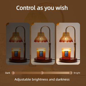 Pastoral Style Plug-in Flower Bud Shape <strong>Wax</strong> <strong>Melting</strong> Lamp Telescopic Aromatherapy Candle Lamp for Coffee Table - Product Image 4