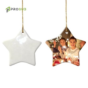 Mặt Dây Chuyền Giáng Sinh Hình Tròn, Hình Trái Tim, Hình Bông Tuyết, Nhiều Kiểu Dáng Khác Nhau, Làm Từ Gốm, Trống Trơn Để In Chuyển Nhiệt - Product Image 3