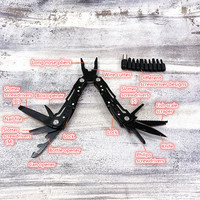 Pince multifonctionnelle Pince à couteau de poche pliante 13 en 1 Pince multi-outils Pince multi-outils d'extérieur avec multi-tournevis