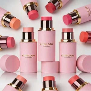 Custom Pink <strong>Blush</strong> Luxury Multi Use Cosmetics High Quality Waterproof Long Lasting Rubor <strong>En</strong> Barra Face Makeup Cream <strong>Blush</strong> <strong>Stick</strong> - Product Image 1