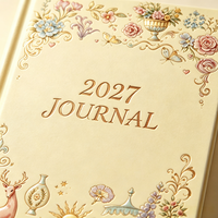 Agenda quotidien personnalisé 2027, couverture rigide à motifs floraux, carnet de notes, papeterie, cadeau