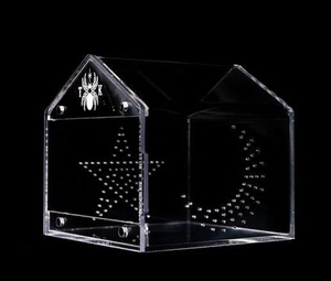 <span class=keywords><strong>Cage</strong></span> pour petits animaux de compagnie moderne, transparente, personnalisée, en acrylique, autoportante, avec ouverture frontale - Product Image 1