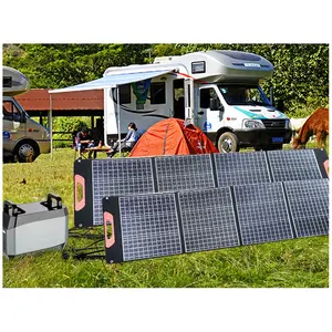 YOSHOPO Type-cUsbポートポータブルソーラーパネル充電器200w折りたたみ式ソーラーパネルキット屋外キャンプ用