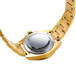 Montre analogique mécanique Miyota en gros d'usine, étanche 5 ATM, acier inoxydable, cristal saphir, charme, cadeau pour homme, or - Product Image 2