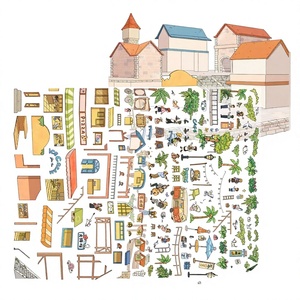 1 Pack Autocollants 3D Paysage Urbain en Bord de Mer A4 Extra-Large, Film Transparent Brillant Double Face Auto-adhésif, Décoration de Vacances - Product Image 3