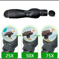 Longue-vue zoom 20-75x60 avec prisme BK7 et objectif large de 60 mm pour l'observation des oiseaux, l'astronomie et l'exploration en extérieur