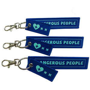 Tùy chỉnh máy bay phản lực tag Keyring vải cảm thấy thêu logo <span class=keywords><strong>Keychains</strong></span> thêu dệt tag <span class=keywords><strong>Keychains</strong></span> cho khuyến mại Carabiners - Product Image 3