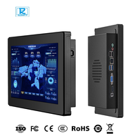 PC industriel tactile personnalisé RCOMPT 10,4"-19" avec boîtier en alliage d'aluminium, processeur J6412/J4125, système d'exploitation Win10/Linux, garantie 1 an