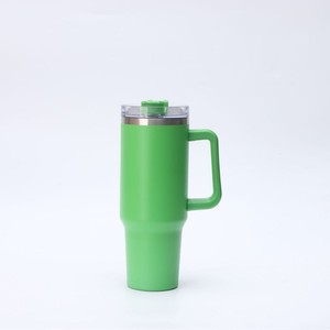 Gobelet isotherme en acier inoxydable de 40 oz avec poignée pour le voyage, couleur violette - Product Image 3