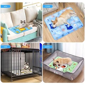 Factory Pet Summer Cooling <span class=keywords><strong>Dog</strong></span> Travel Pad Wasserdichter Soft Pet <span class=keywords><strong>Cooler</strong></span> Tragbare Gel-Bett matte für Kleintiere - Product Image 2