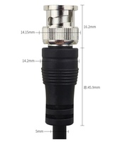 Câbles coaxiaux RG58 50 Ohm mâle-mâle pour antennes, radios RF, modems, oscilloscopes, analyseurs de spectre