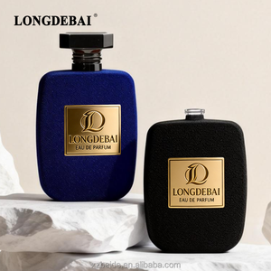 Botella de Perfume Cuadrada Plana de Lujo con Acabado Flocado, 30ml 50ml 100ml, Botella de Perfume de Vidrio Rojo, Botella de Perfume con Atomizador y Caja de Empaque - Product Image 6