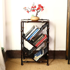 Estantería de Bambú Rectangular, Tipo Vertical, Organizador de Almacenamiento para Sala de Estar - Product Image 1