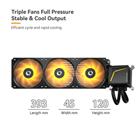 Refroidisseur d'eau pour processeur AIO ARGB Zeromaster New Style 360 mm, compatible AM5/LGA 2011, affichage de la température, refroidissement du processeur PC pour le jeu