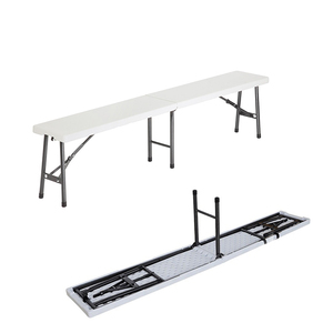 Ktk nuovo Design bianco moderno 6 piedi <span class=keywords><strong>panca</strong></span> pieghevole in plastica da campeggio all'aperto - Product Image 3