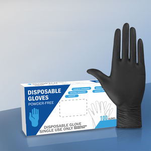 Guante de mezcla sintética de nitrilo negro Guantes resistentes Guantes de nitrilo estériles desechables - Product Image 6