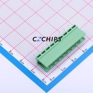 JL396V-39609G01 Plug-in Terminal Block Through hole,P=3.96mm Connector Board-to-Board / Socket - Open 1x9P 3.96mm Green - Product Image 1