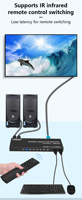 Commutateur KVM FJGEAR FJ-HK801 8x1 avec USB 2.0 8 entrées-1 sortie pour commutation manuelle 4K 30Hz, qualité 4K ultra-claire pour une visualisation critique