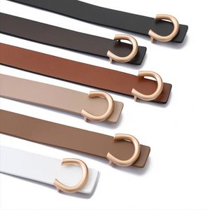 Ceintures modernes à grande boucle pour femmes, en cuir PU, large, style croissant, pour pantalons, robes et jeans - Product Image 3