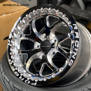 Jantes de course légères forgées noires GREENLOOP 15x8J 15x4 20x10J en aluminium Beadlock Drag 5x4.5 7.9 avec déport de 100mm - Product Image 4