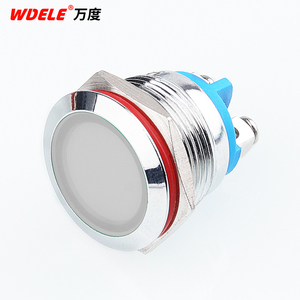 19mm kim loại chỉ số ánh sáng dẫn phẳng vít chân kim loại tín hiệu ánh sáng, có thể phát ra màu đỏ, xanh lá cây, xanh dương, vàng và trắng 24-220V - Product Image 3