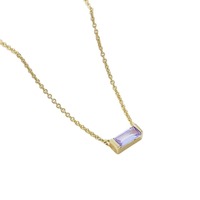 Collier ras du cou en argent sterling 925 plaqué or avec pierre de naissance et zircon cubique, 12 couleurs, pour femmes et filles, fabricant en gros