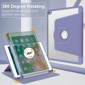 Étui rotatif pour <span class=keywords><strong>iPad</strong></span> 9,7 pouces 2018 2017 et <span class=keywords><strong>iPad</strong></span> 6e/5e génération et <span class=keywords><strong>iPad</strong></span> Air 2 avec support pour stylet pour A1893 A1954 A1822 A1823 - Product Image 2