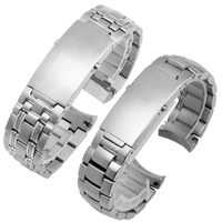 Bracelet de montre en acier inoxydable massif de 20 mm pour hommes, bracelet en métal à extrémités courbées pour Omeg PLANET OCEAN 007/SEAMASTER/300/600