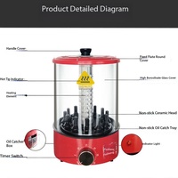 Grill électrique domestique rotatif à 360 degrés 1100W, machine à kebab, petit barbecue d'intérieur sans fumée pour agneau et kebab