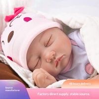 Poupée Reborn en vinyle de 22 pouces avec les yeux fermés, jouet compagnon bébé endormi pour enfants, compatible avec le dropshipping
