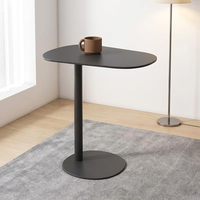 Table basse moderne en métal pour salon, salle à manger, petits appartements - Design durable, léger, multifonctionnel et gain de place