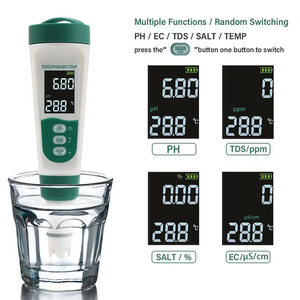 Nuevo Analizador de Agua para Piscinas 2026 con Pantalla LCD Retroiluminada, Digital, 5 en 1, Multifuncional, Medidor de PH, Temperatura, Salinidad, TDS y <span class=keywords><strong>EC</strong></span> de Alta Precisión - Product Image 2