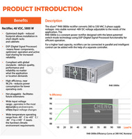 Module redresseur d'alimentation télécom Vertiv Emerson R48-5800e 48V 5800W, entrée 380-480VAC, 7,5kg, garantie 1 an