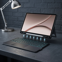 Expédition rapide Compatible avec OnePlus Pad 4 13,2 pouces Clavier rotatif à 360 degrés avec pavé tactile Clavier détachable avec rétroéclairage RVB