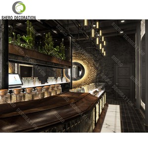 Bancone <span class=keywords><strong>Bar</strong></span> Commerciale Personalizzato con Scaffali per Bottiglie, Bancone per Ristorante su Misura, Design Personalizzato per <span class=keywords><strong>Bar</strong></span> e Cantine - Product Image 4