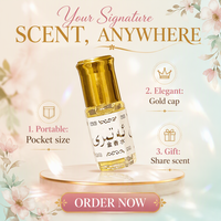 Huile de parfum concentrée arabe en roll-on, parfum floral sucré, flacons en verre portables avec bouchon doré pour la vente en gros