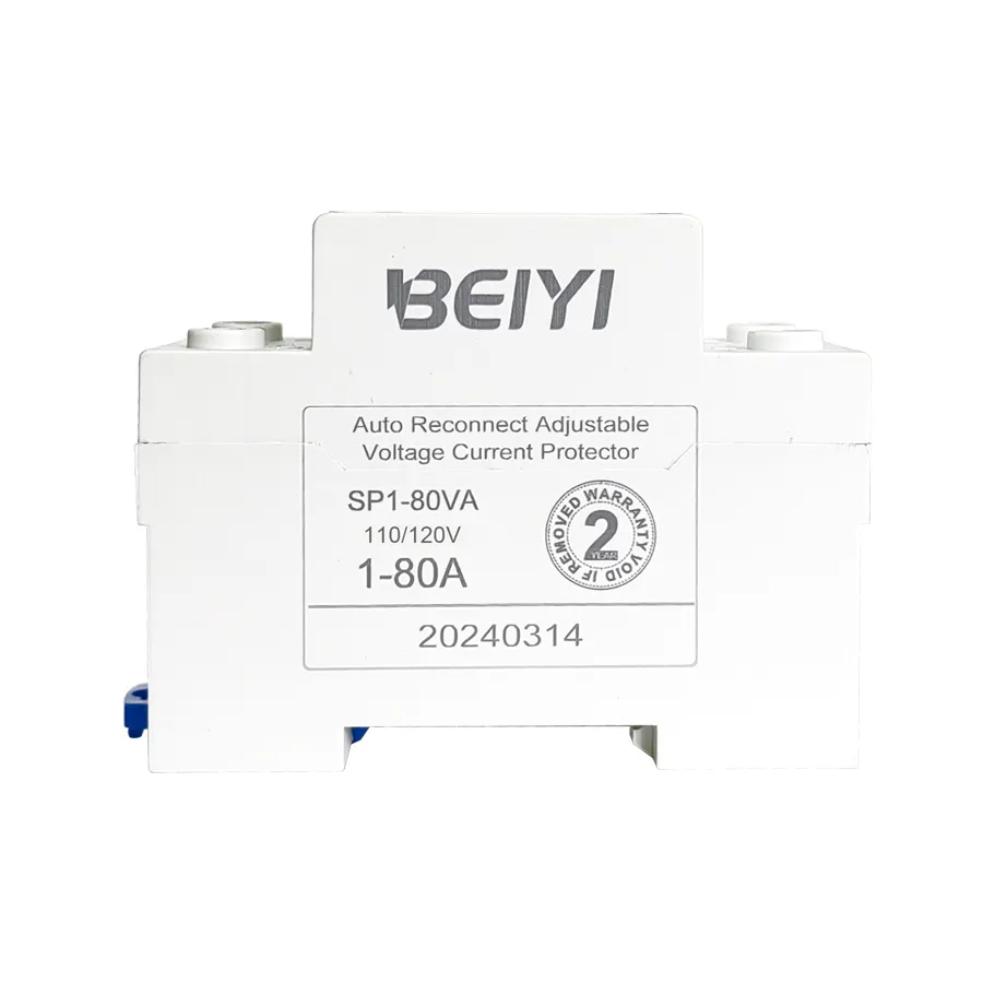 Hot Sales Din Rail Type 1-80a 110V Aanpassen Over Onderspanning Over Stroombegrenzer Protector Met Dubbel Digitaal Display