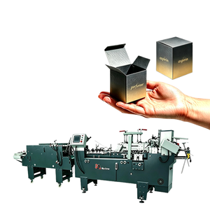 3A-580 Small Automatic Pneumatic Cold Glue <b>Folder</b> Gluer <b>Box</b> Glue Machine With Grinder Wood Case Packaging - Product Image 2