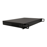 Boîtier de contrôle 1U pour montage en rack, 19 pouces, profondeur réduite, en aluminium sur mesure, IP54, noir