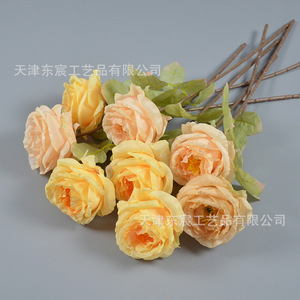 Rose artificielle à tige unique, bords givrés, pour photographie, décoration de mariage, salon, fleurs artificielles - Product Image 2