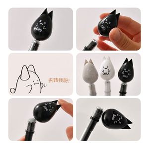 Stylo de test rotatif magnétique en plastique, motif dessin animé, pour étudiants, anti-stress, avec pointe noire de 0,5 mm - Product Image 3