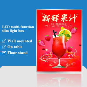 Marco de Aluminio Ultrafino Decorativo Rectangular A4 A3 A2 A1, Caja de Luz para Póster con Marco a Presión, Vidrio Templado Acrílico LED para <span class=keywords><strong>Menú</strong></span> de Restaurante - Product Image 6