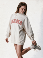 Sweat-shirt à col montant pour femme, longueur allongée, logo brodé personnalisé, streetwear, pull-over