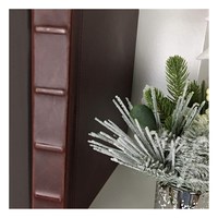 Portefeuille rembourré personnalisé en simili cuir de luxe rembourré Saffiano Pebble Metal Gold Perfect A4 A5 A6 Notebook 6 4 3 Ring Binder with Slipcase