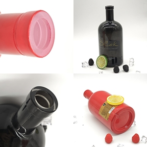 ラグジュアリー750ml & 1000mlラウンドガラスボトルフロストプリントカスタマイズ可能ロゴ & コルクシール工場直送カスタムラベルサービス - Product Image 6