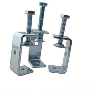 Serre-joint en C robuste <span class=keywords><strong>à</strong></span> tête hexagonale en acier galvanisé pour le travail du bois, la soudure, le travail des métaux et la fixation en construction - Product Image 3