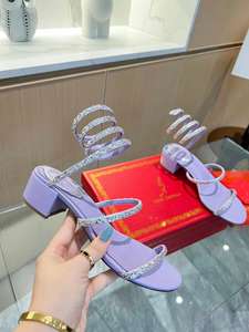 Chaussures à Talons Hauts de Luxe à Lacets Ornées de Strass, Style Sexy Rene Caovilla - Product Image 4