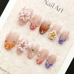 New Design Artificial Fingernails Designer Full Cover <strong>False</strong> <strong>Nail</strong> 3D Press on <strong>Nail</strong> Sets High Quality Wholesale <strong>False</strong> <strong>Nails</strong> - Product Image 2