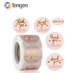 Wholesale Customized Logo Printing Waterproof Thank You Stickers Custom Stickers Printed Adhesive Sticker Strong Adhesive Accept